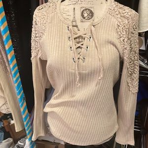 Democracy lace detail sweater